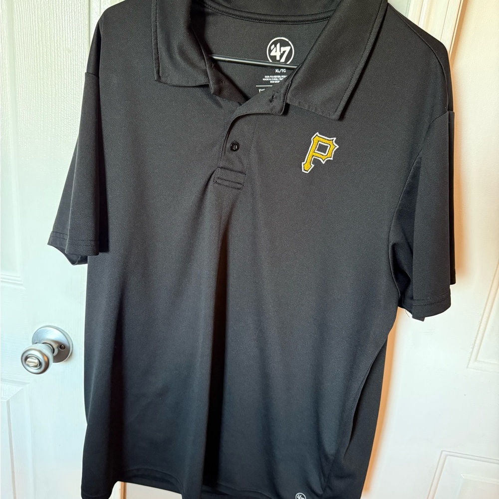 4 Pittsburgh Pirates Black Polo Shirts all size XL Bundle Lot